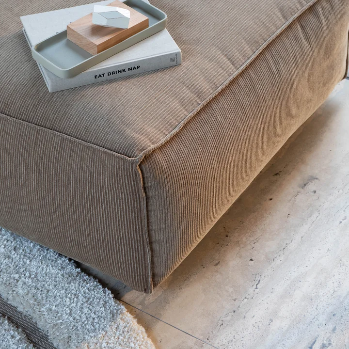 Zuiver - Fat Freddy Rib Corner sofa, caramel