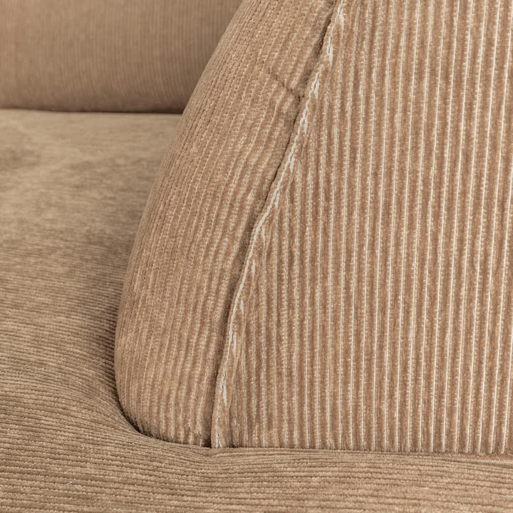 Zuiver - Fat Freddy Rib Corner sofa, caramel