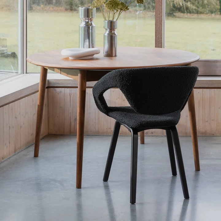 Zuiver - Flexback Chair, Boucle black