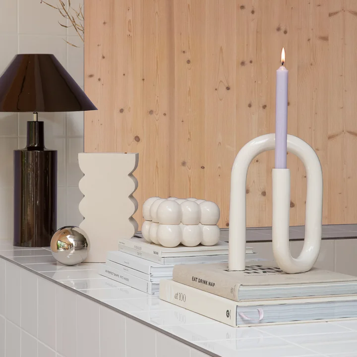 Zuiver - Tubo Candlestick, large / beige