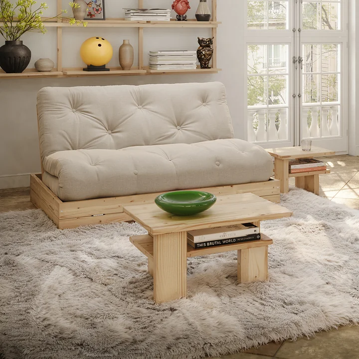 Karup Design - Japan coffee table and side table, natural pine, Flip Raw daybed
