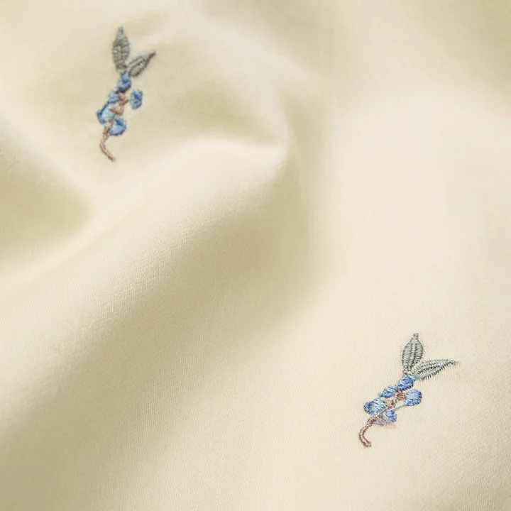 Cam Cam Copenhagen - Embroidered baby bed linen, 70 x 100 cm, blueberries