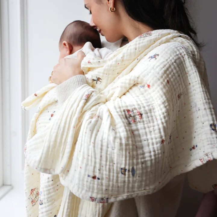 Cam Cam Copenhagen - Muslin blanket, 100 x 100 cm, carousel