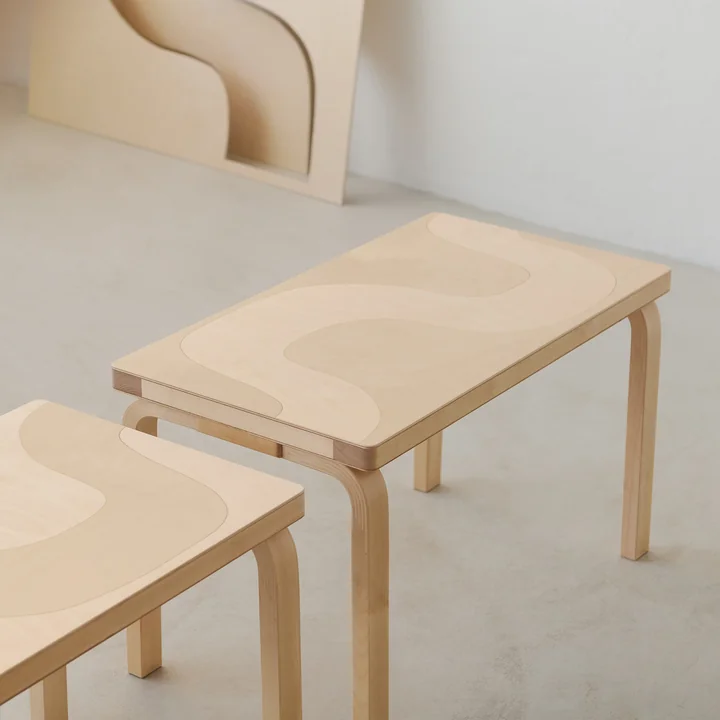 Artek - Bench 153B, seireeni, natural birch