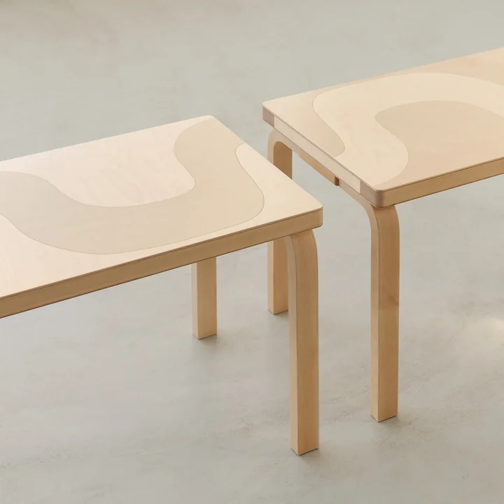 Artek - Bench 153B, seireeni, natural birch