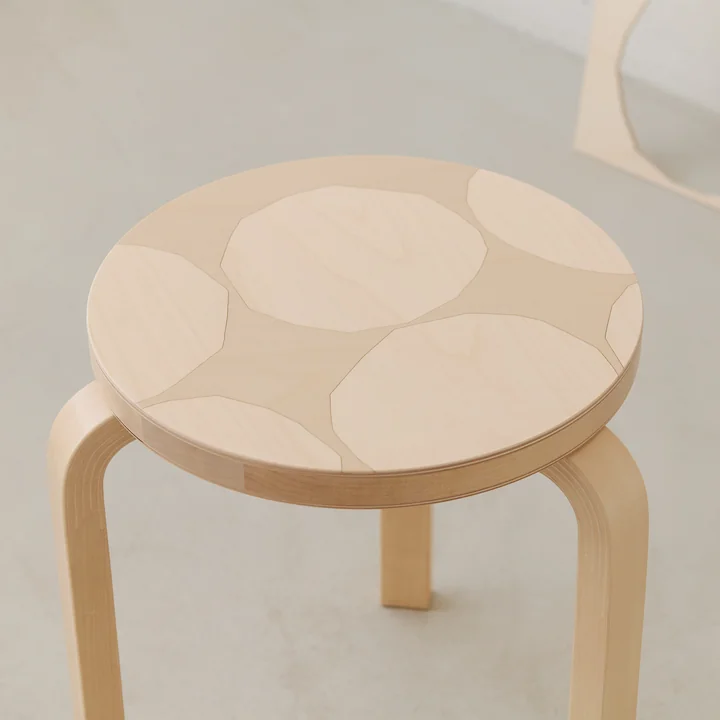 Artek - 60 Stool, kivet, natural birch