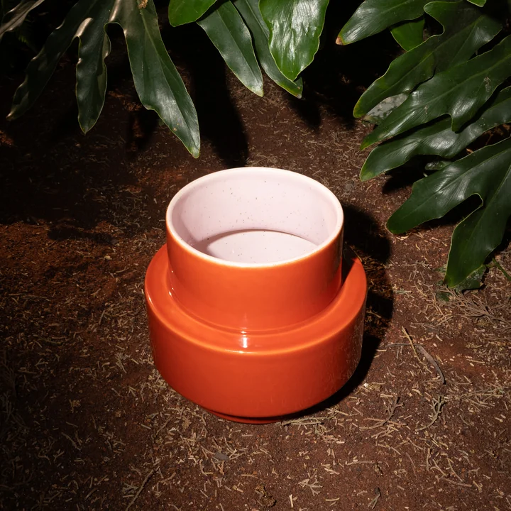 Acapulco Design - Los Floreros Vase, Ø 19 cm, natural orange / pickled rosé