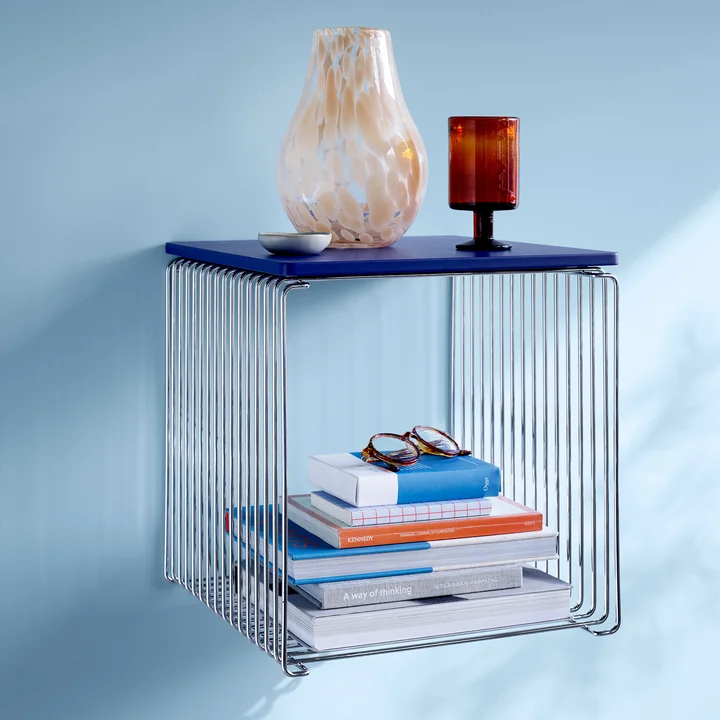 Montana - Panton Wire Shelf / side table 34.8 cm, chrome