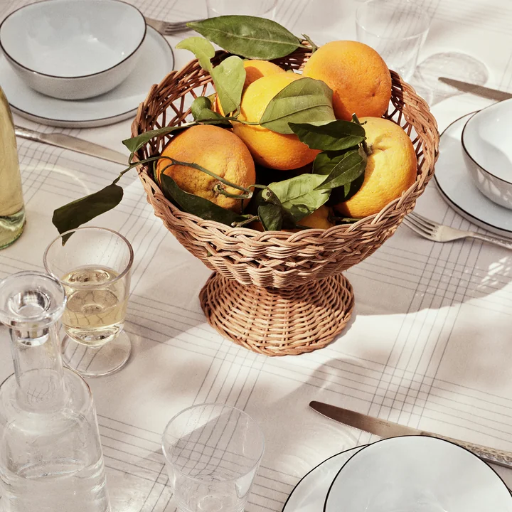 Broste Copenhagen - Emmy rattan basket, Ø 26 x H 21 cm, natural brown