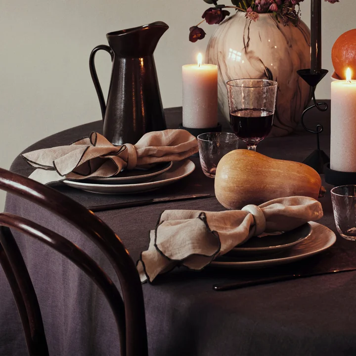 Broste Copenhagen - Gracie napkin, 45 x 45 cm, taupe warm grey