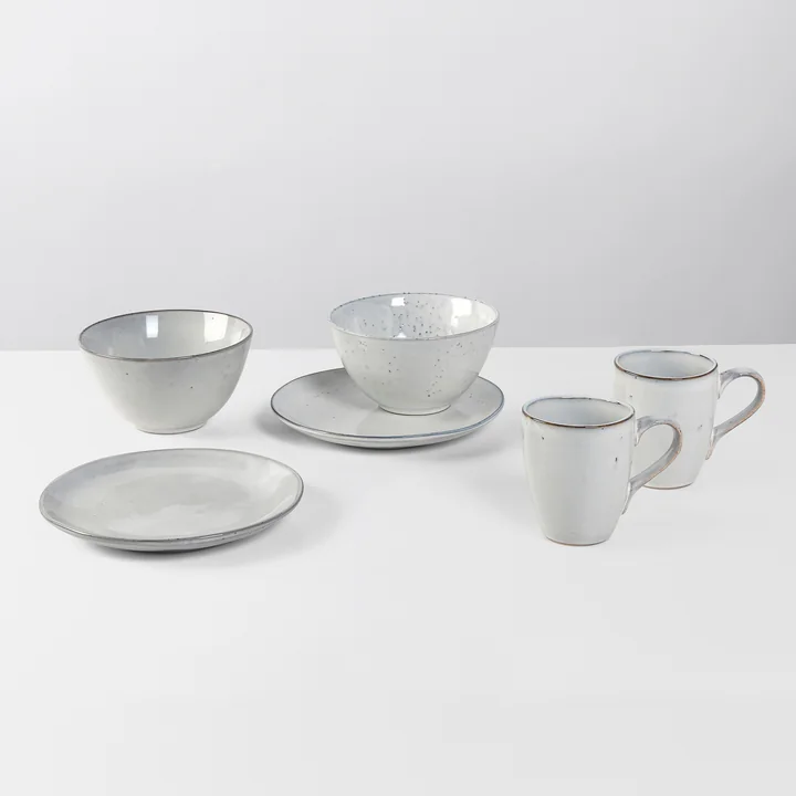 Broste Copenhagen - Nordic Sand Tableware breakfast set, sand (6 pcs.)