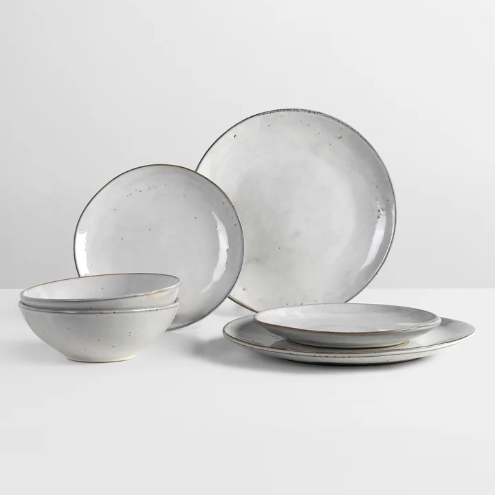 Broste Copenhagen - Nordic Sand Tableware set, sand (6 pcs.)