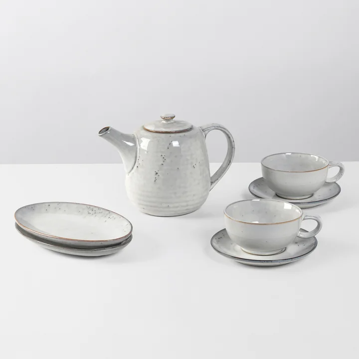 Broste Copenhagen - Nordic Sand tea set, sand (5 pcs.)