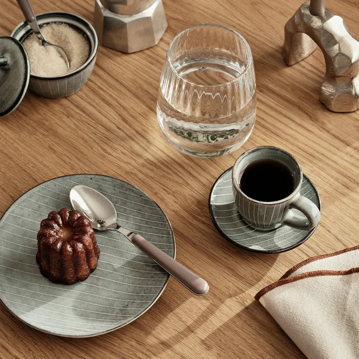 Broste Copenhagen - Nordic Sea Espresso cup with saucer, 5 cl, soft blue