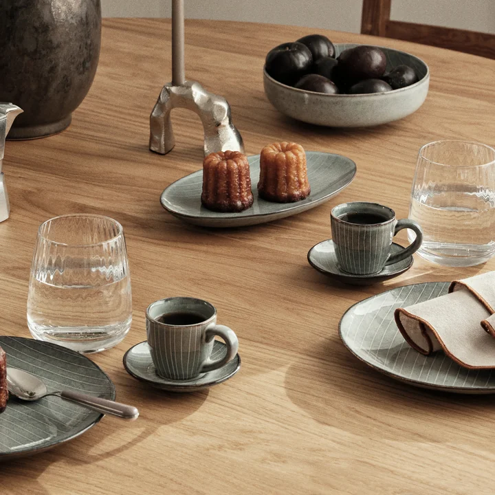 Broste Copenhagen - Nordic Sea espresso cup with saucer, 5 cl, soft blue