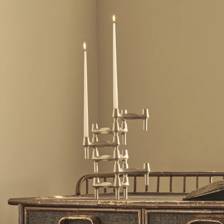 Stoff Nagel - BMF candle holder, brushed chrome