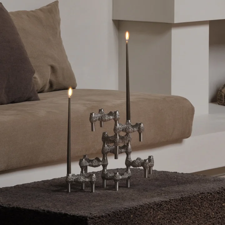 Stoff Nagel - Quist Candle holder, brushed chrome