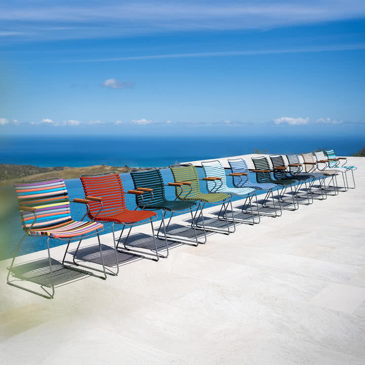 HOUE - CLICK Outdoor Dining armchair with low backrest