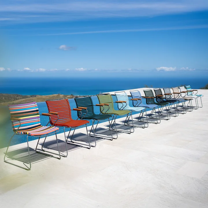 HOUE - CLICK Outdoor Dining armchair with low backrest