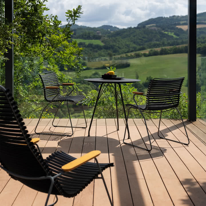 HOUE - CLICK Outdoor Dining armchair with low backrest