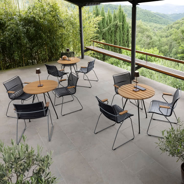HOUE - CLICK Outdoor Dining armchair with low backrest