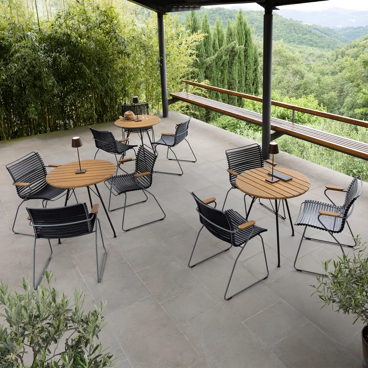HOUE - CLICK Outdoor Dining armchair with low backrest