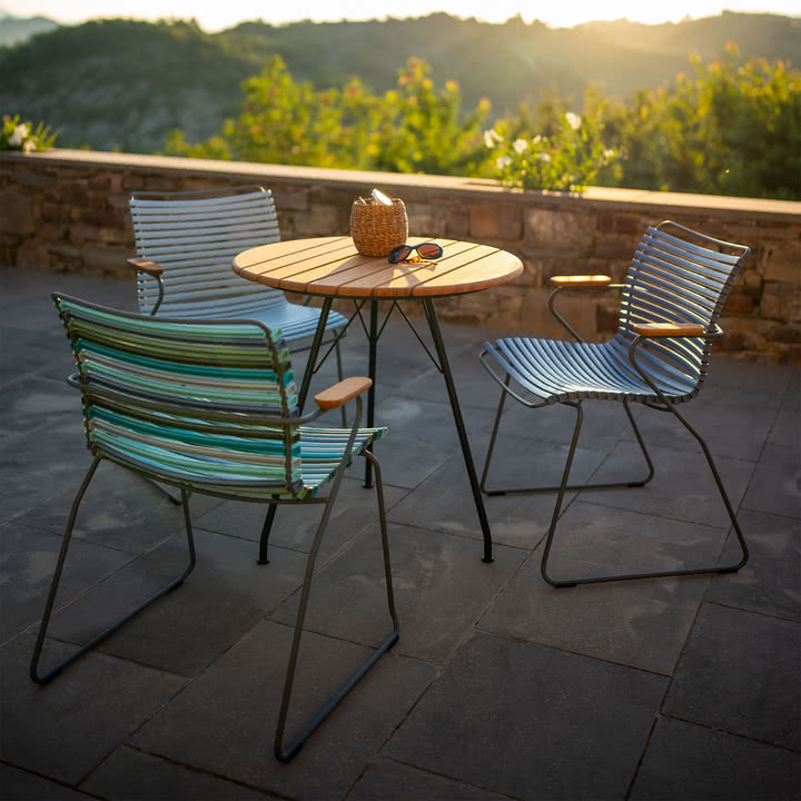 HOUE - CLICK Outdoor Dining armchair with low backrest