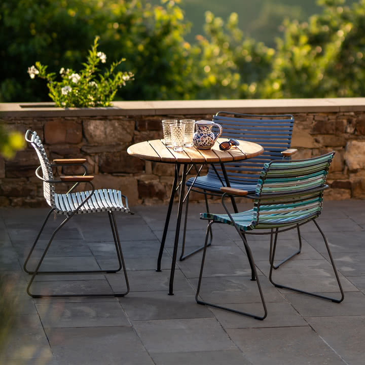 HOUE - CLICK Outdoor Dining armchair with low backrest