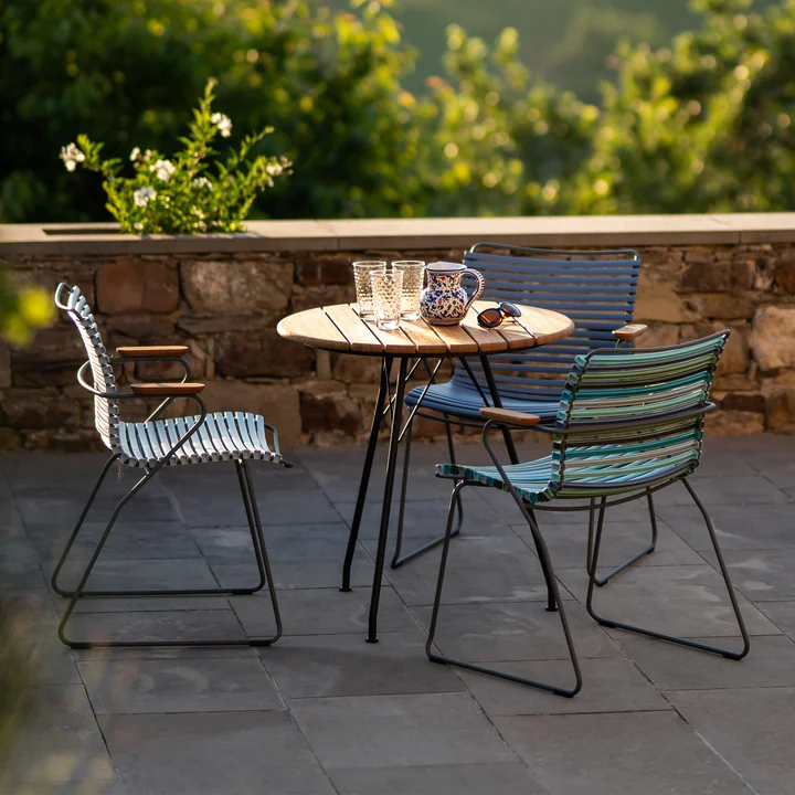HOUE - CLICK Outdoor Dining armchair with low backrest