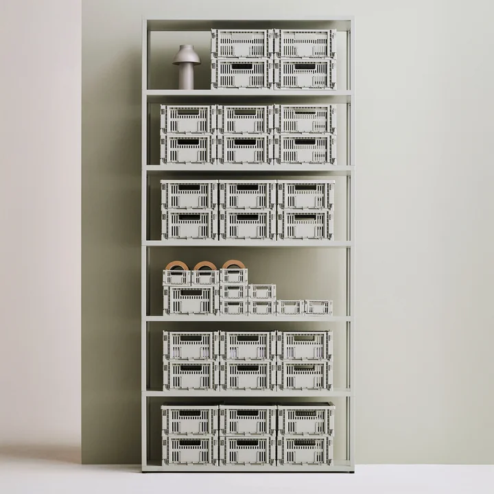 HAY - Color Crate baskets, grey, recycled