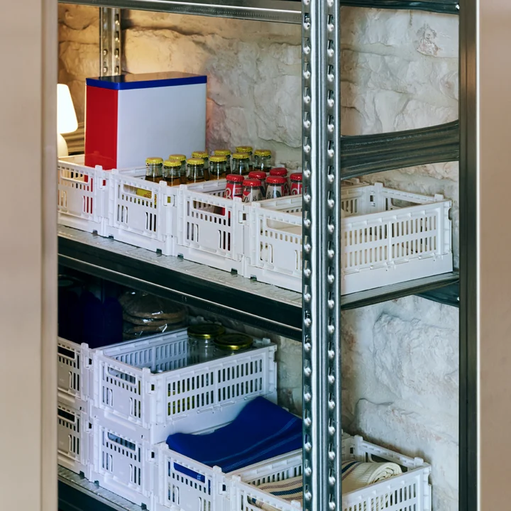 HAY - Colour Crate Basket S, 26.5 x 17 cm, off-white, recycled