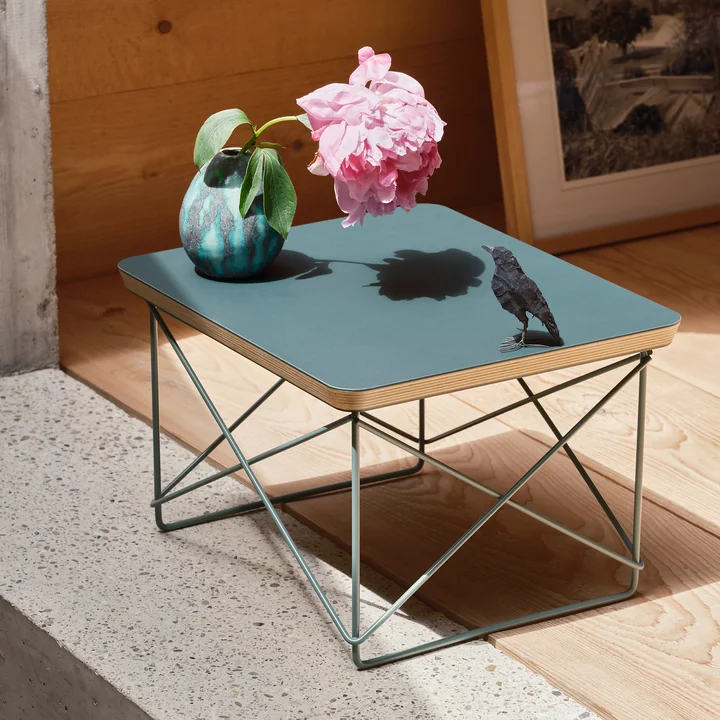 Vitra - Eames Occasional Table LTR , linoleum jade / sea foam green