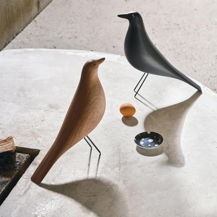 Vitra - Eames House Bird , dark oiled walnut and black ash