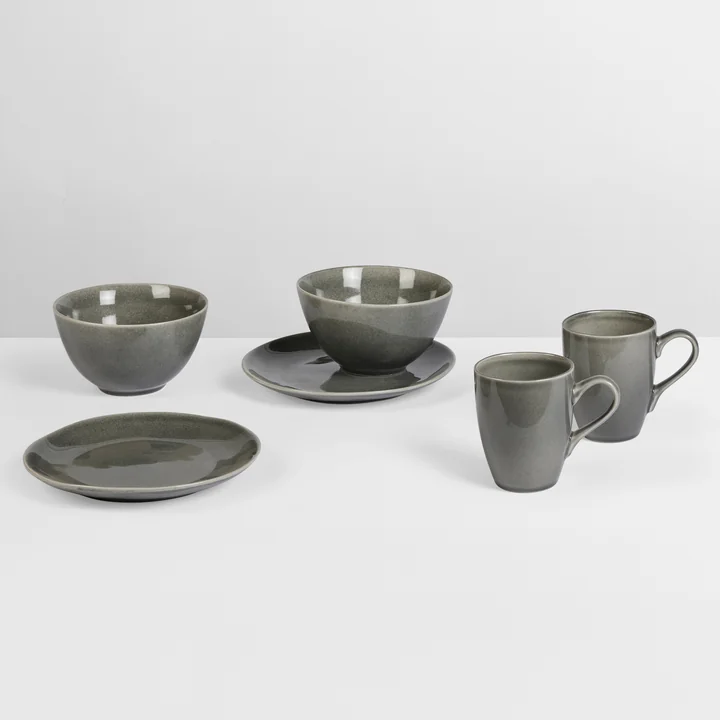 Broste Copenhagen - Nordic Rain Tableware breakfast set, (6 pcs.)