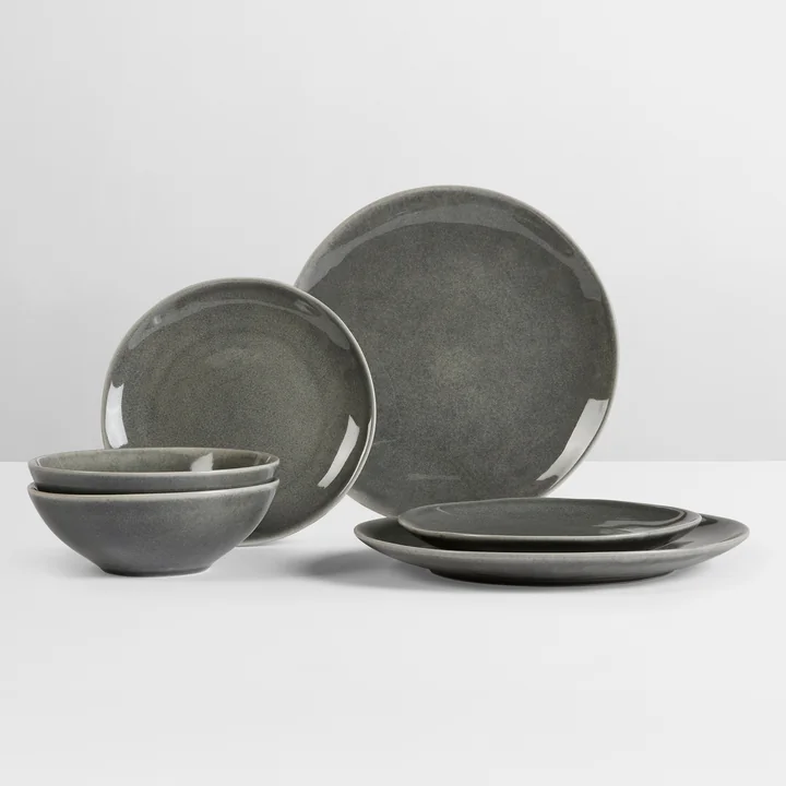 Broste Copenhagen - Nordic Rain Dinner set, (6 pcs.)