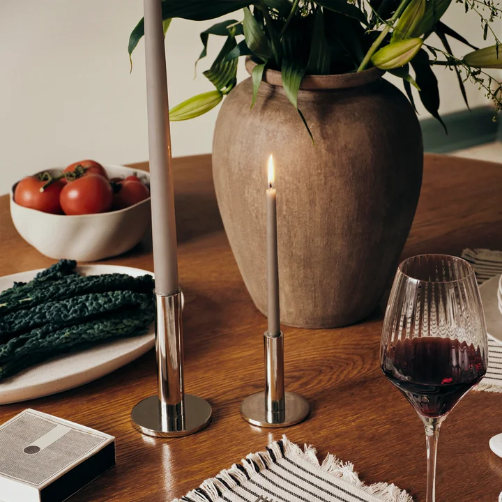 Broste Copenhagen - Maro Candlestick, silver