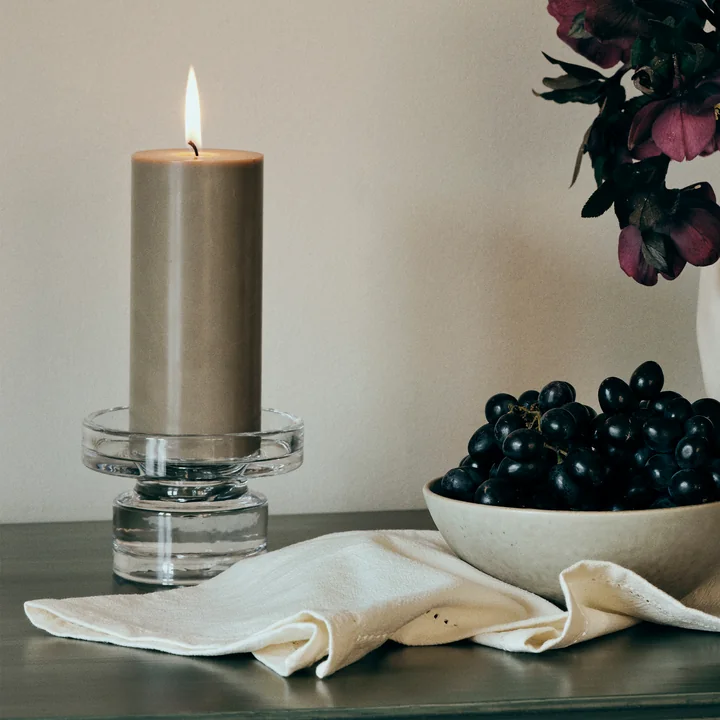 Broste Copenhagen - Petra Candlestick, Ø 11 x H 8 cm, clear