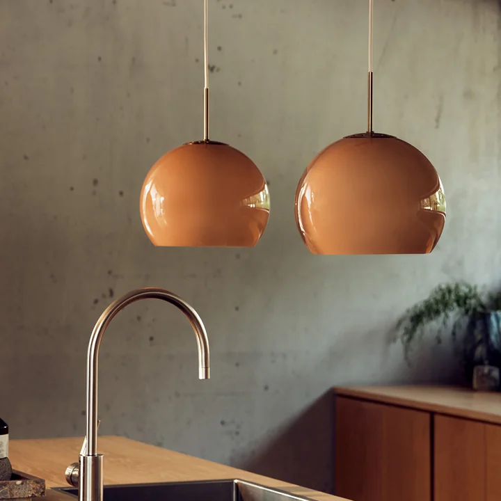 Frandsen - Ball Pendant light glass Ø 25 cm, cappuccino