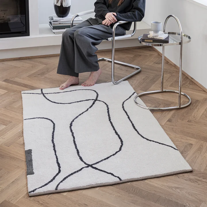 Mette Ditmer - Shadow Rug, 100 x 140 cm, off-white