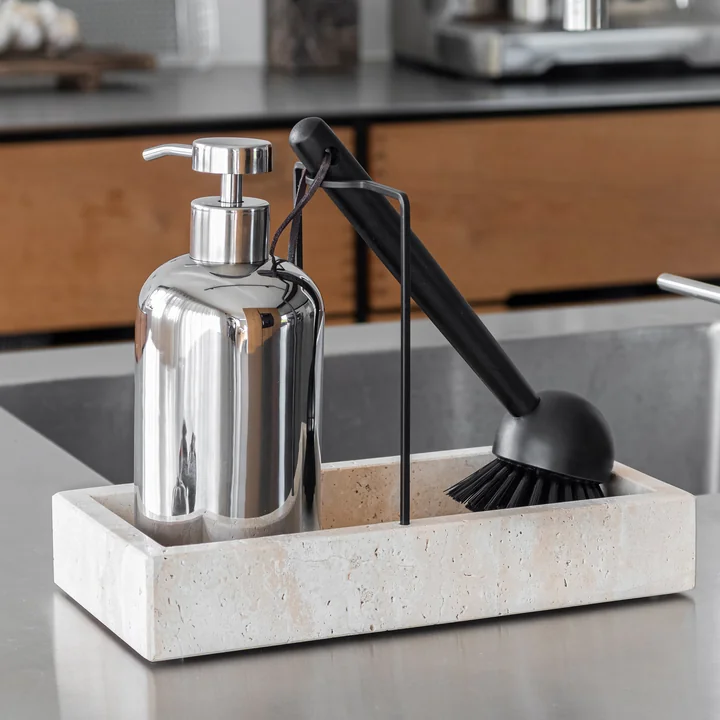 Mette Ditmer - Lotus Soap dispenser, h 18 cm, chrome