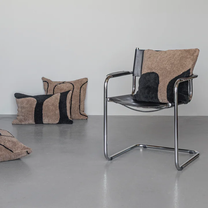 Mette Ditmer - Figura Cushion cover, tufted, brown