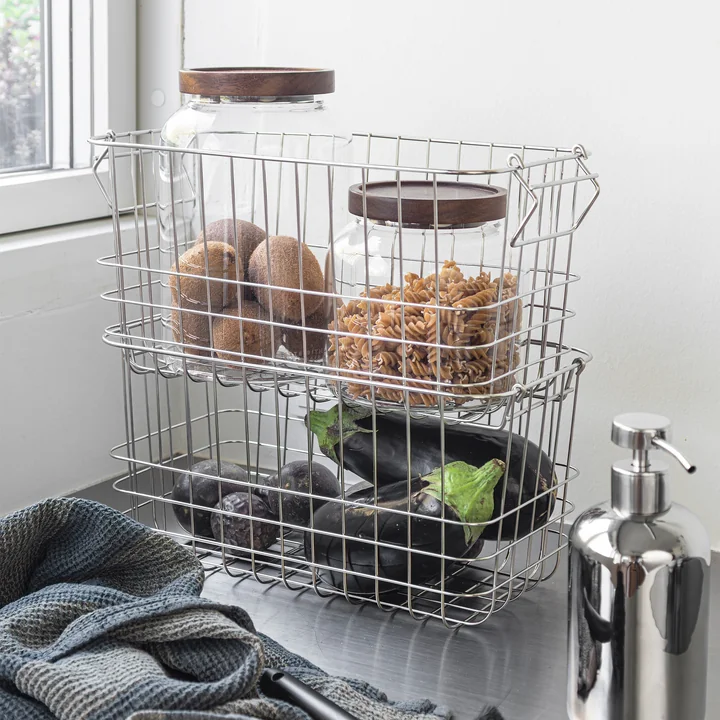 Mette Ditmer - Store-It Storage basket, S, chrome