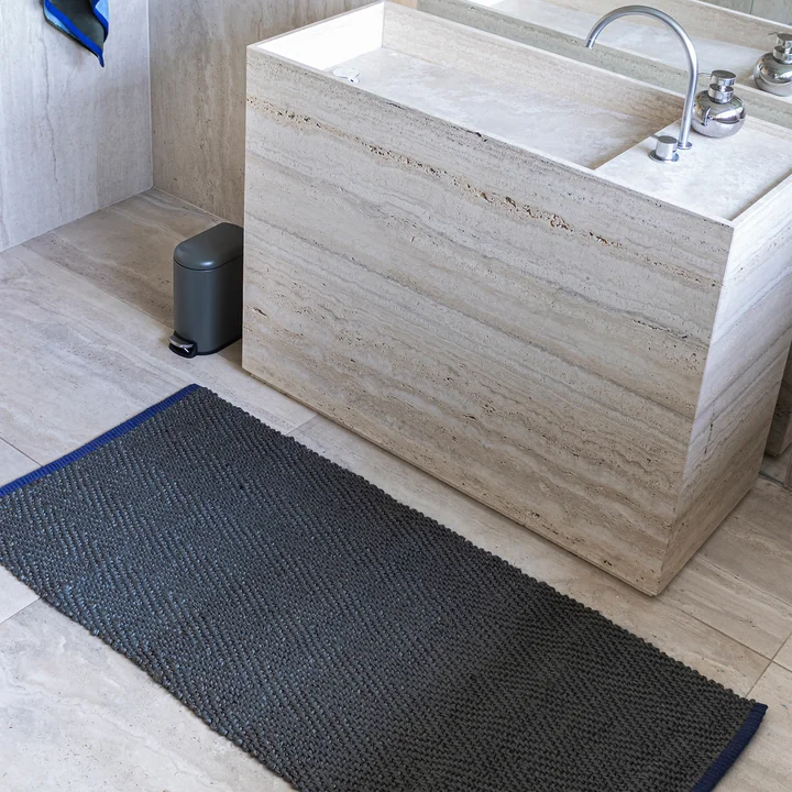 Mette Ditmer - Notes Jute rug, 70 x 150 cm, dark olive