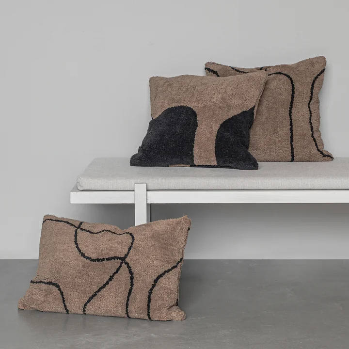Mette Ditmer - Shadow Cushion cover, tufted, brown