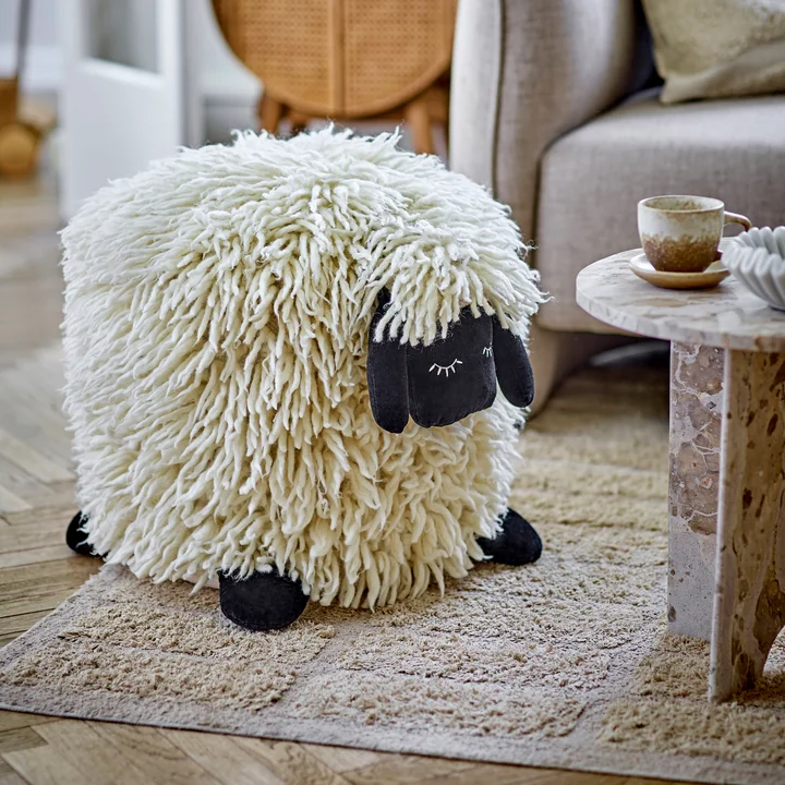 Bloomingville Mini - Dolly pouf, 50 x 45 cm, white