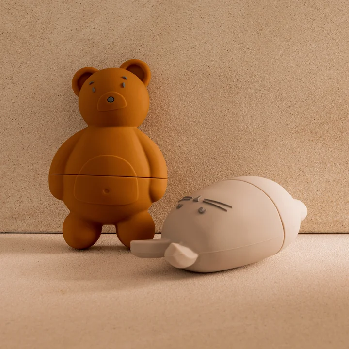 LIEWOOD - Duncan bath toy, sandy / mustard mix (set of 2)