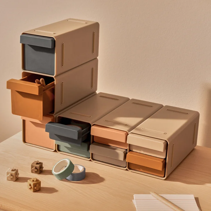 LIEWOOD - Kylian storage boxes, sandy multi mix