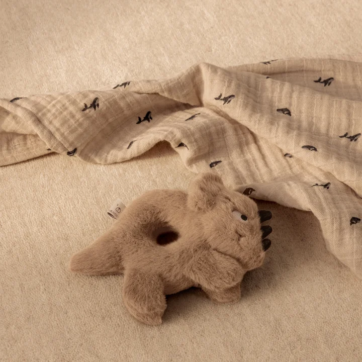 LIEWOOD - Lewis muslin cloths made from organic cotton, mini whale, sandy