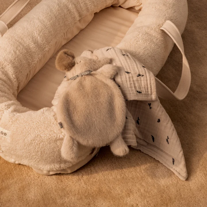 LIEWOOD - Lewis muslin cloths made from organic cotton, mini whale, sandy