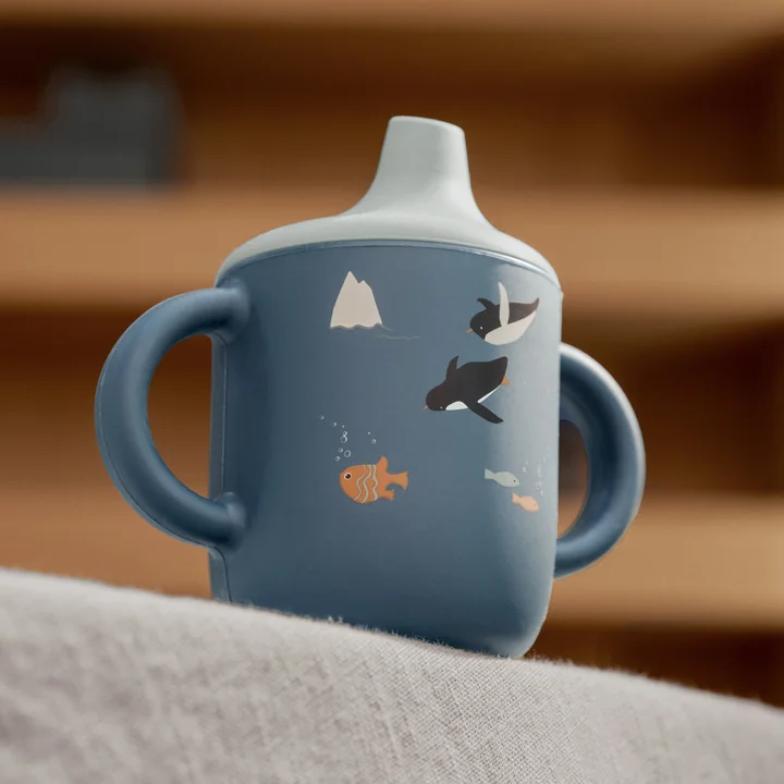 LIEWOOD - Neil Silicone sippy cup, Arctic Sea / ocean view